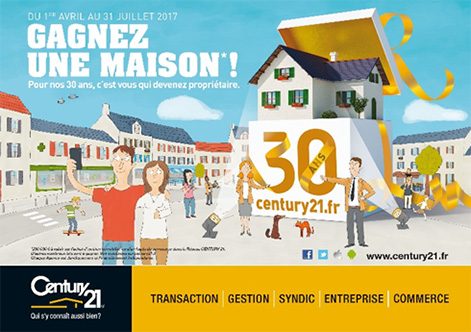 Pour ses 30 ans, CENTURY 21 fait gagner une maison !