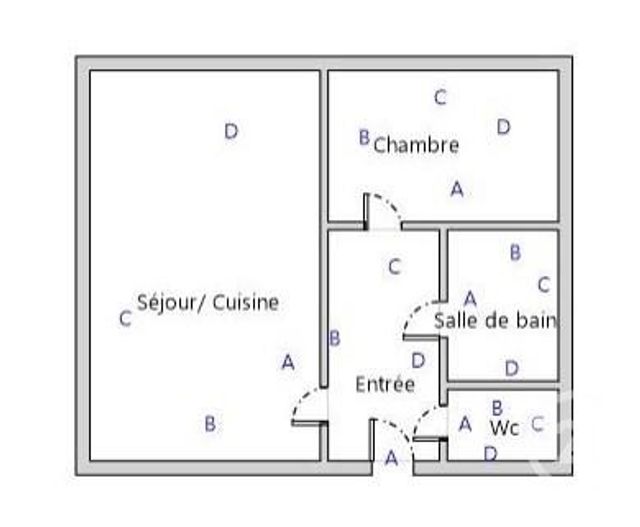 Appartement T2 à vendre - 2 pièces - 41,36 m2 - Villeurbanne - 69 - RHONE-ALPES