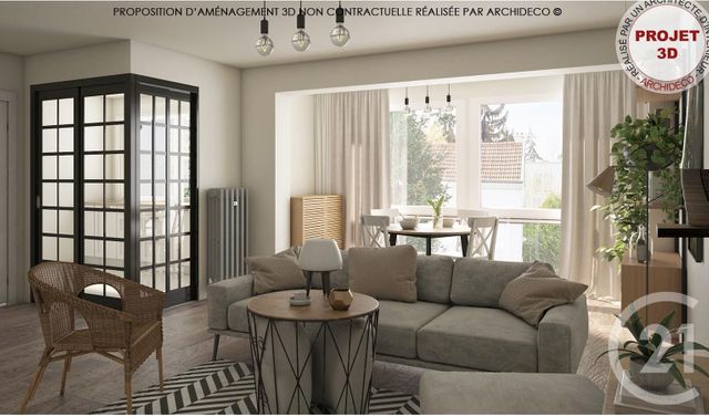 Appartement F3 à vendre - 3 pièces - 60 m2 - Sceaux - 92 - ILE-DE-FRANCE